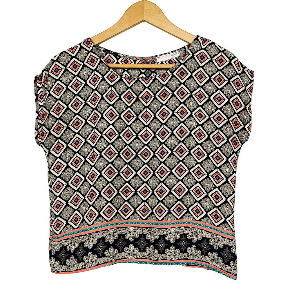 A'gaci Tunic Mid Mod Print Sleeveless Loose Fit - XS